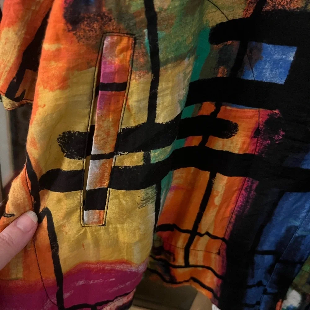 Colorful Abstract Button-Up Shirt - Picture 6 of 15